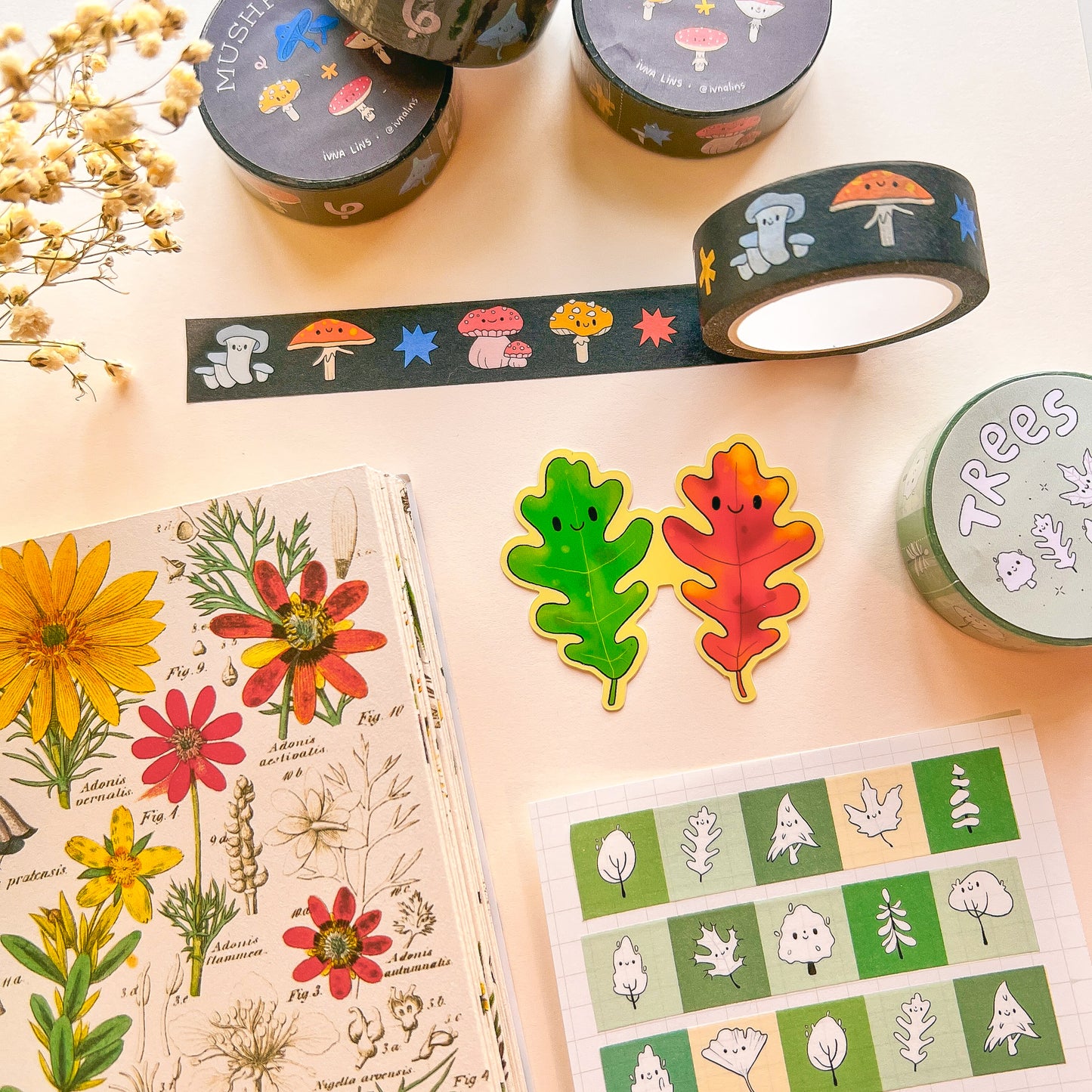 "Mushrooms" Washi Tape
