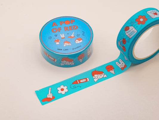 A Pop Of Red Washi Tape