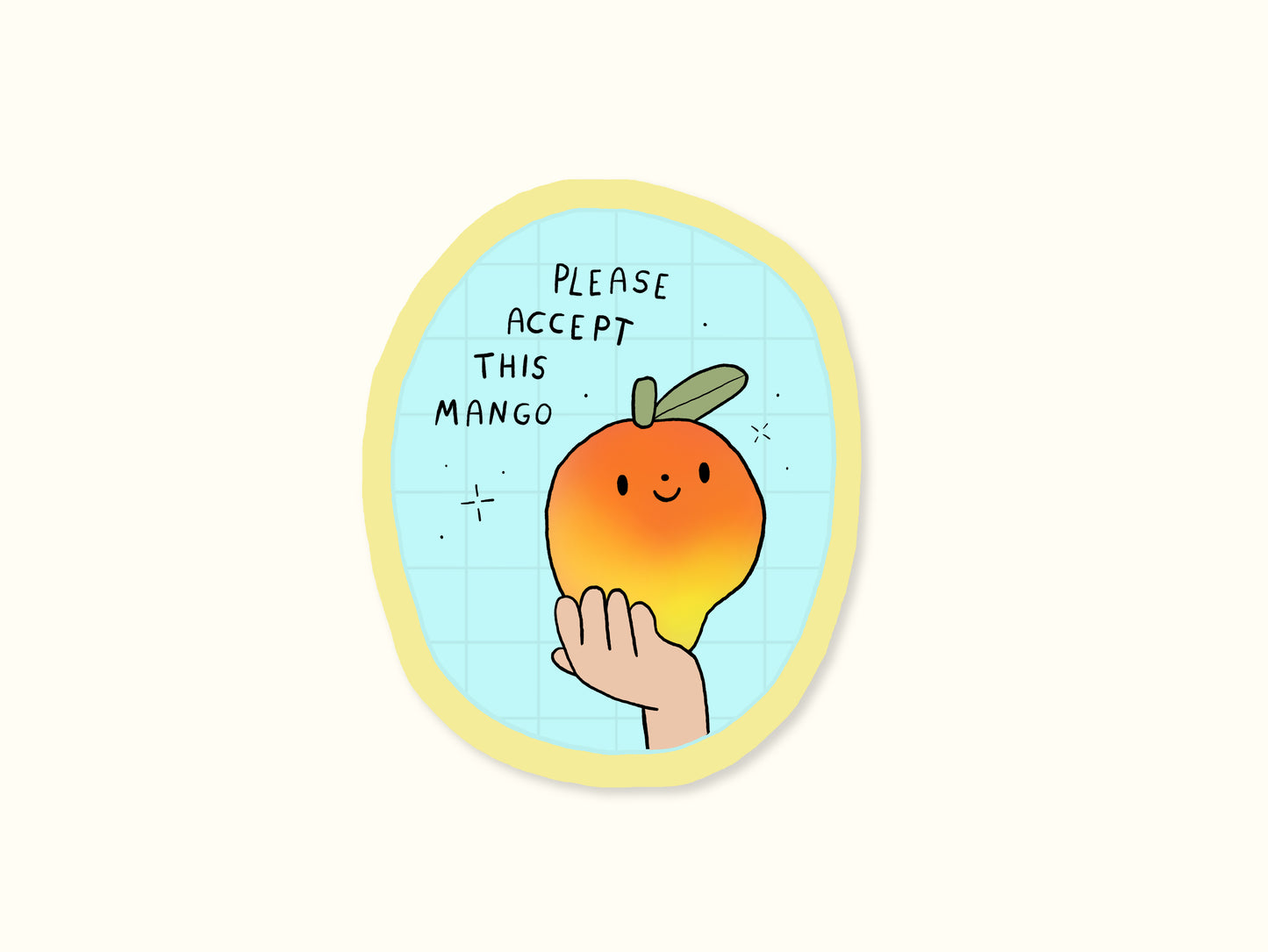 "Please Accept This Mango" Sticker