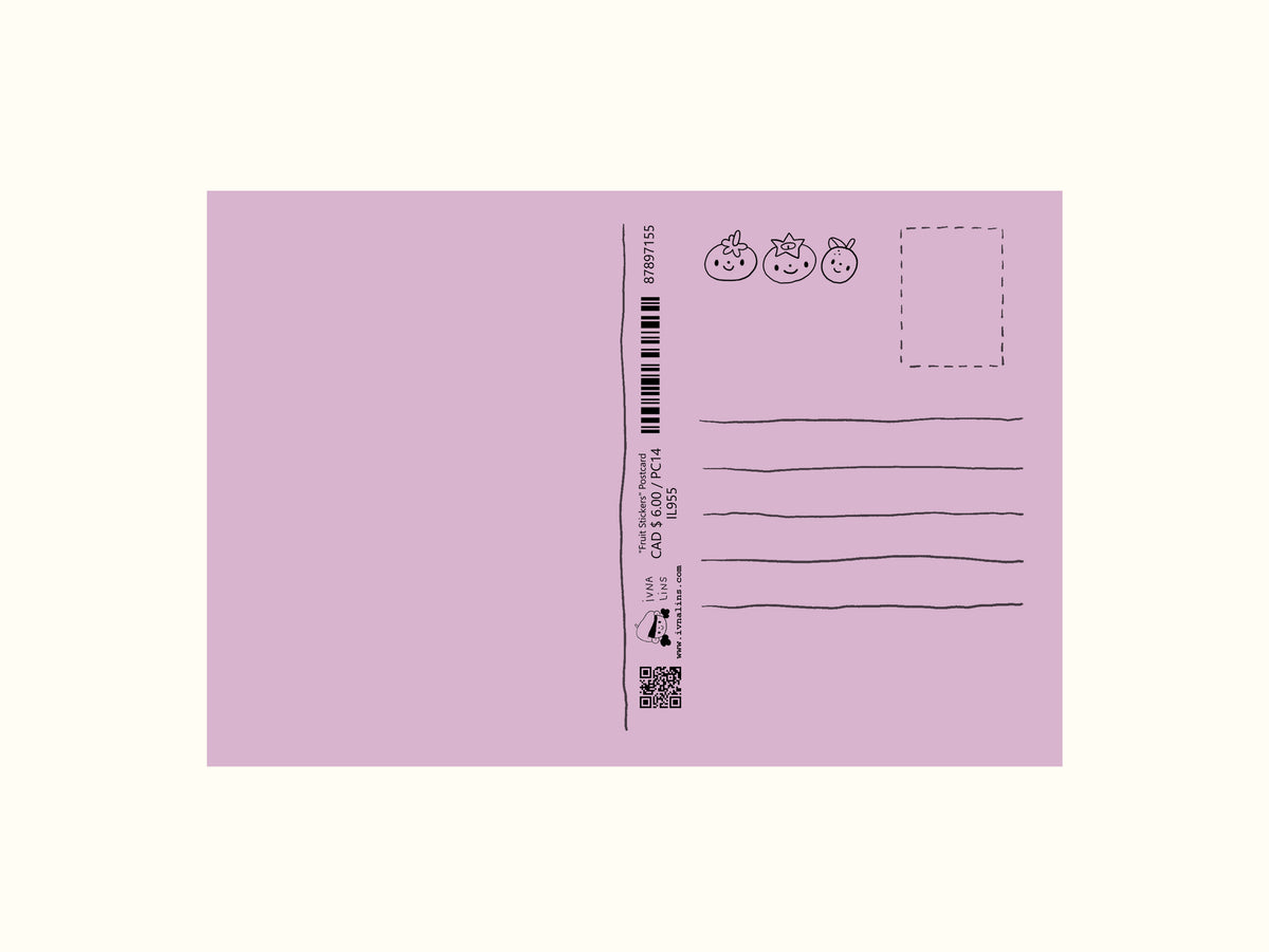 "Fruit Stickers" Postcard
