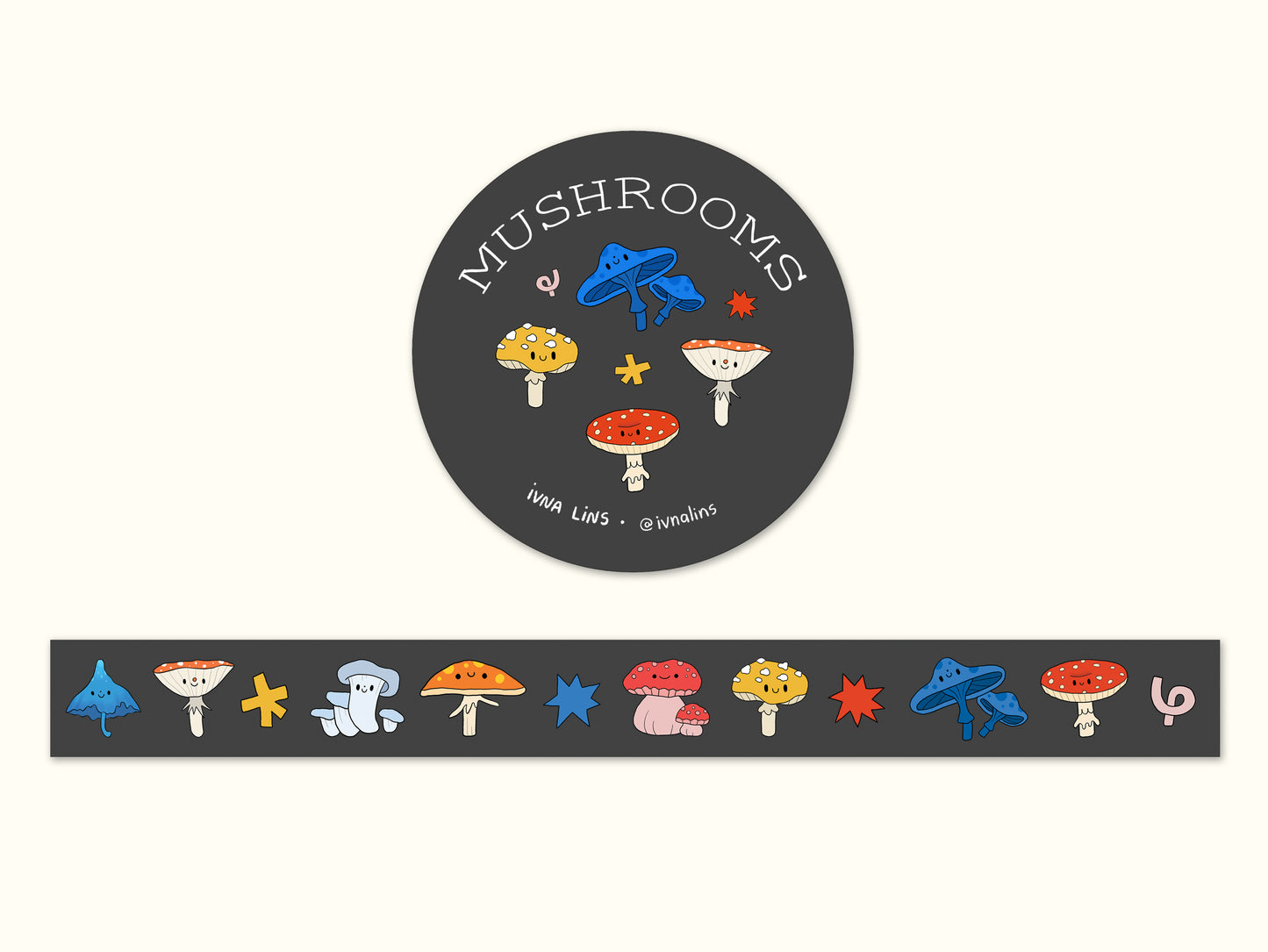 "Mushrooms" Washi Tape
