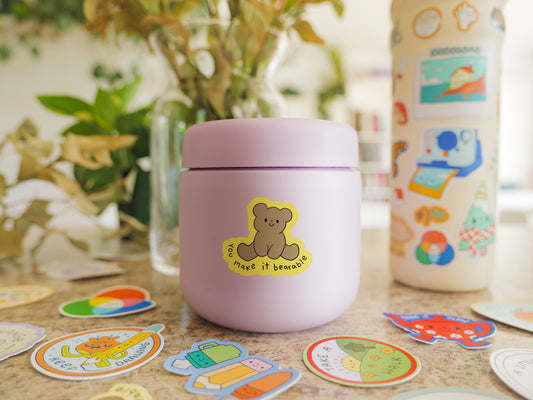 "You Make It Bearable" Sticker