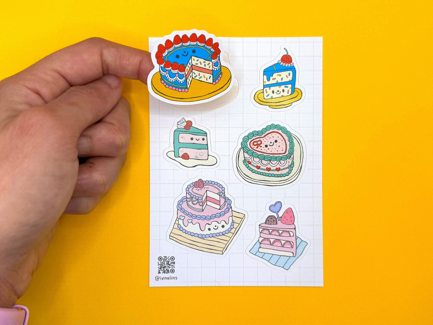 Bakery Cakes Sticker Sheet