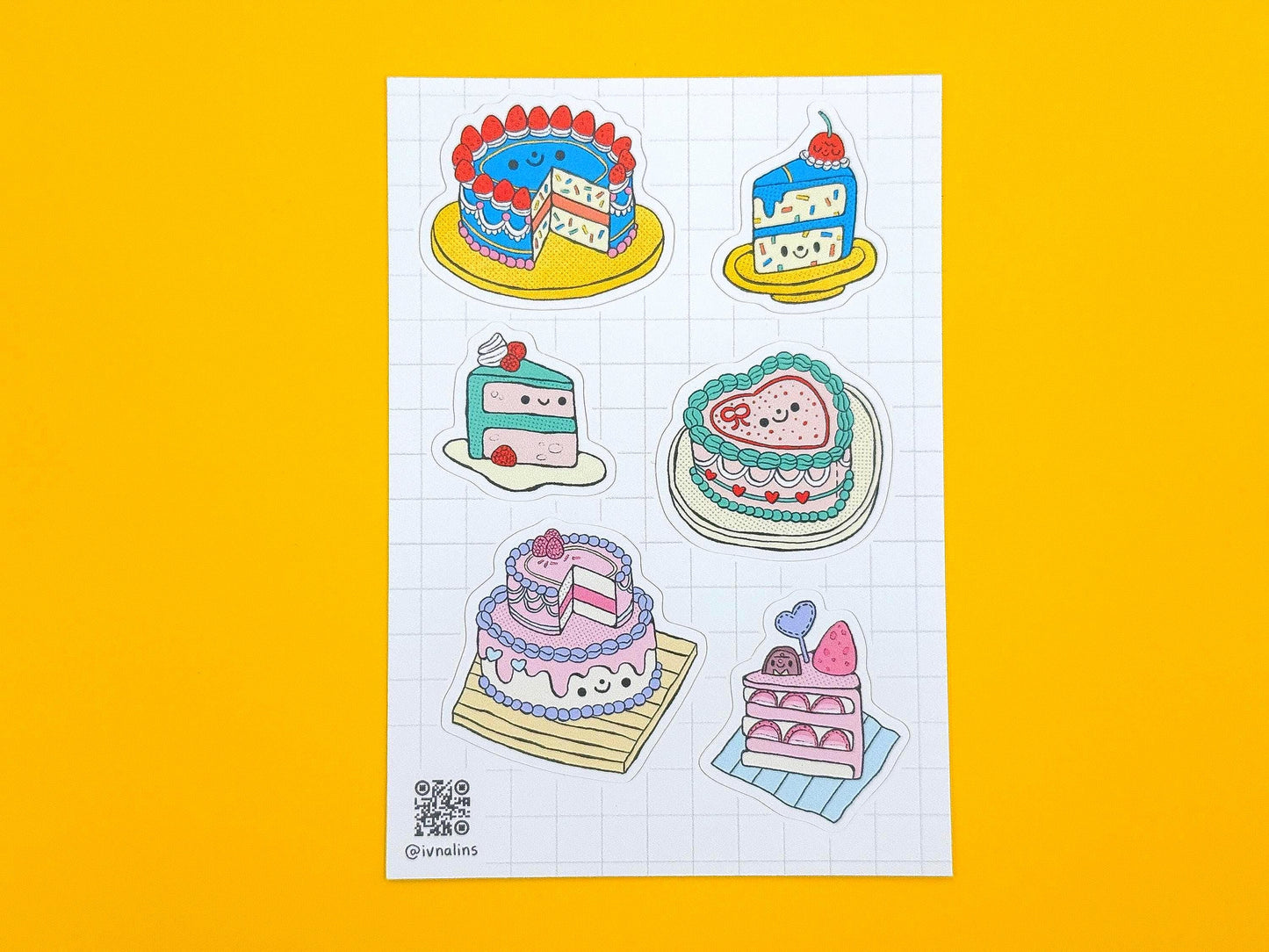 Bakery Cakes Sticker Sheet