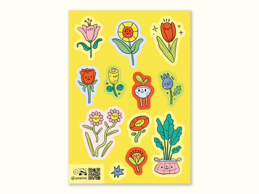 "Colors & Flowers 2" Sticker Sheet
