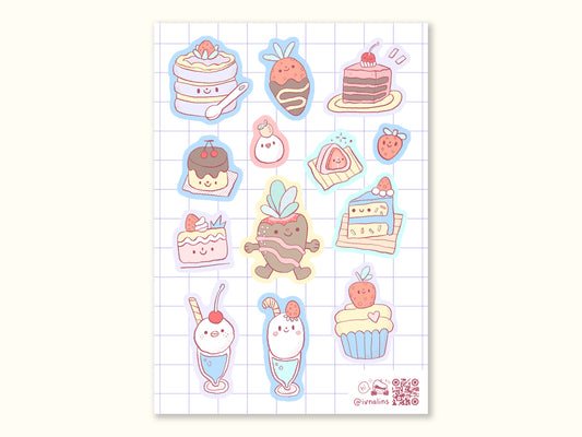 "Kawaii Desserts" Sticker Sheet