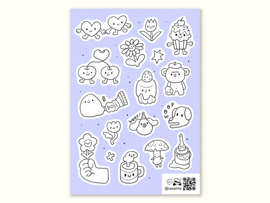 "Doodles" Sticker Sheet