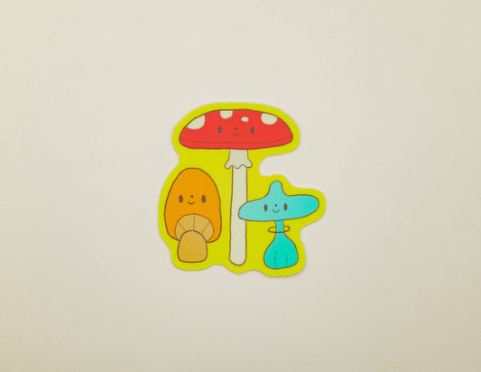 Mushroom Trio Sticker
