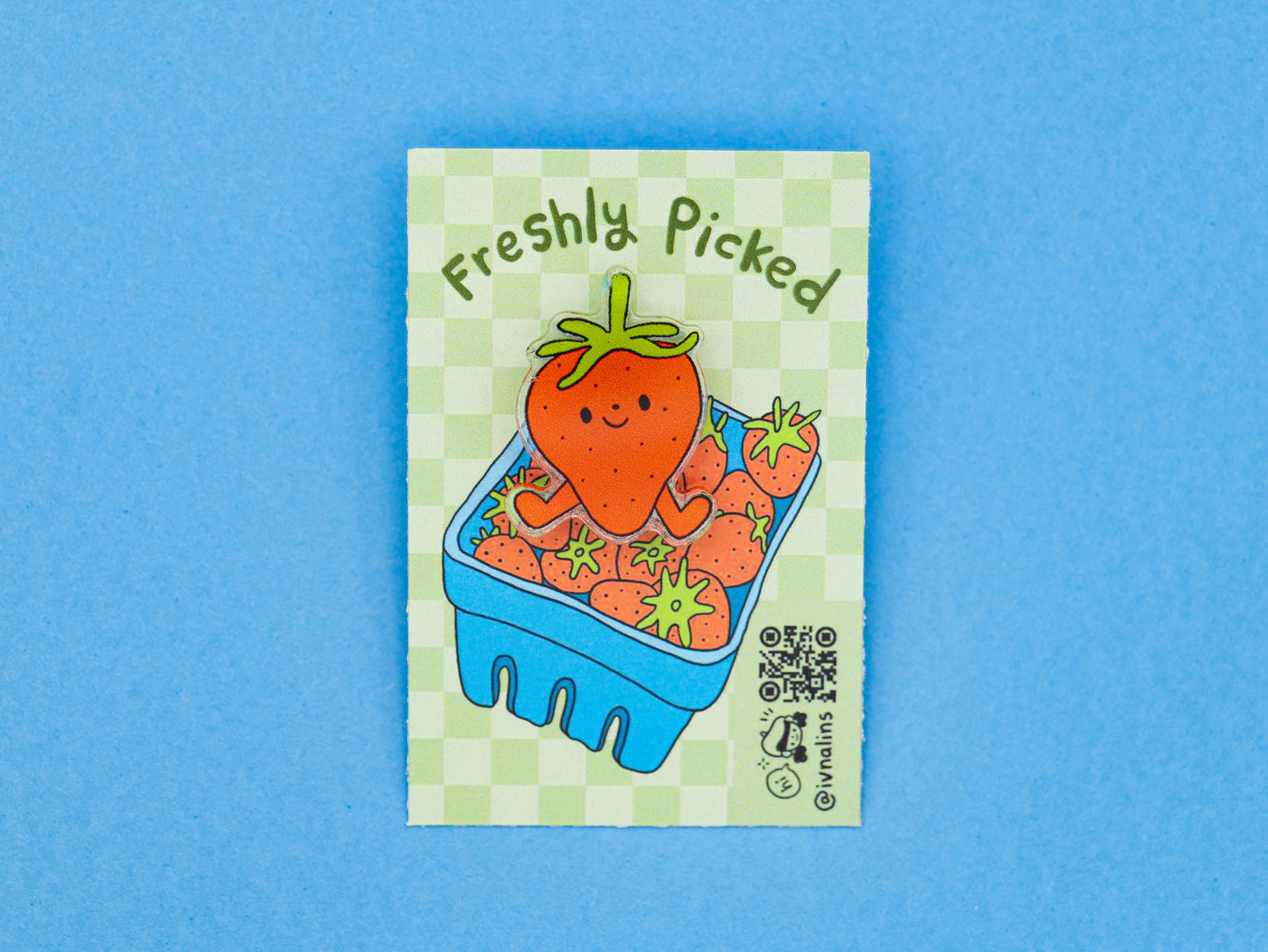 Strawberry Acrylic Pin
