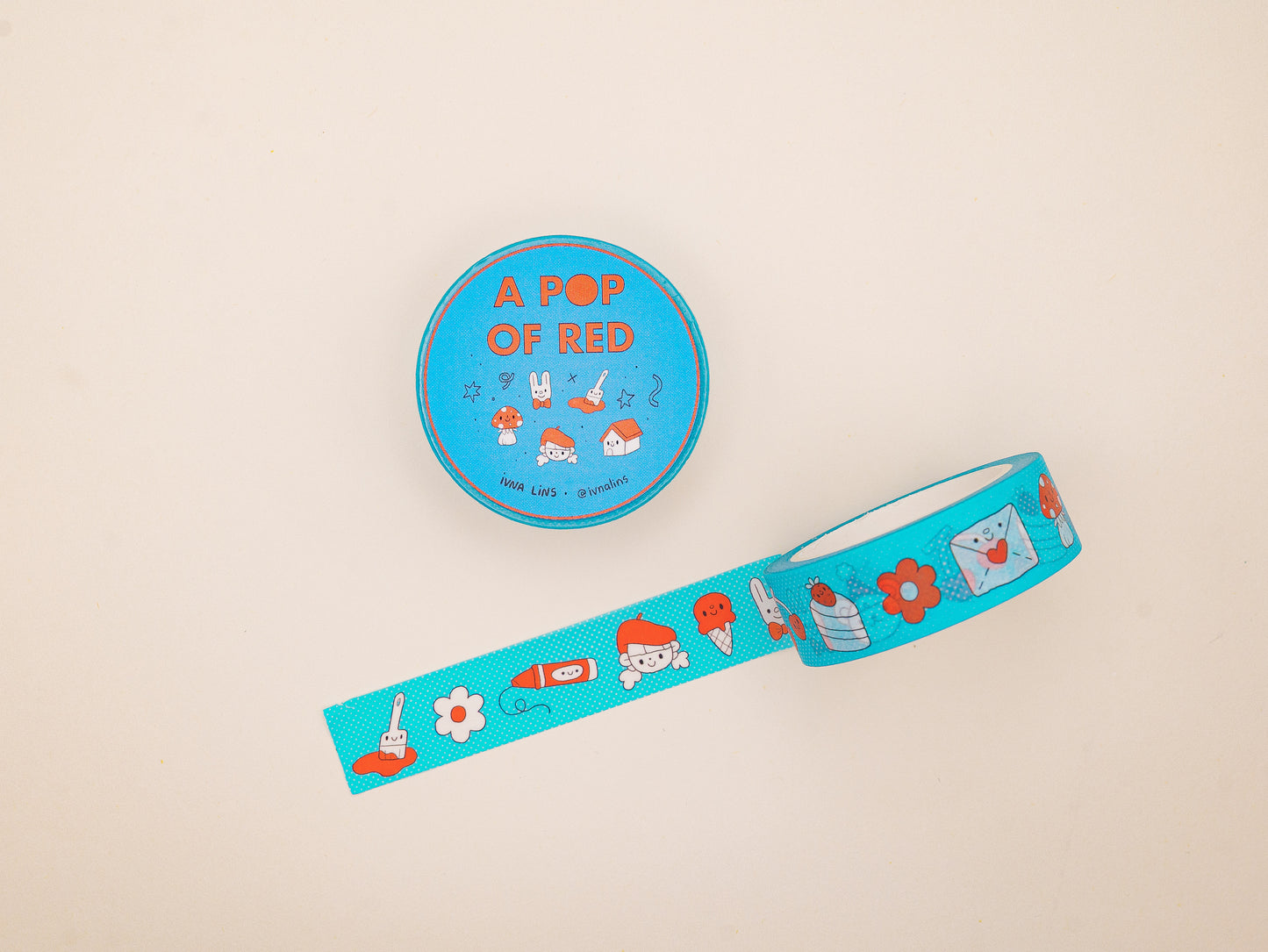 A Pop Of Red Washi Tape