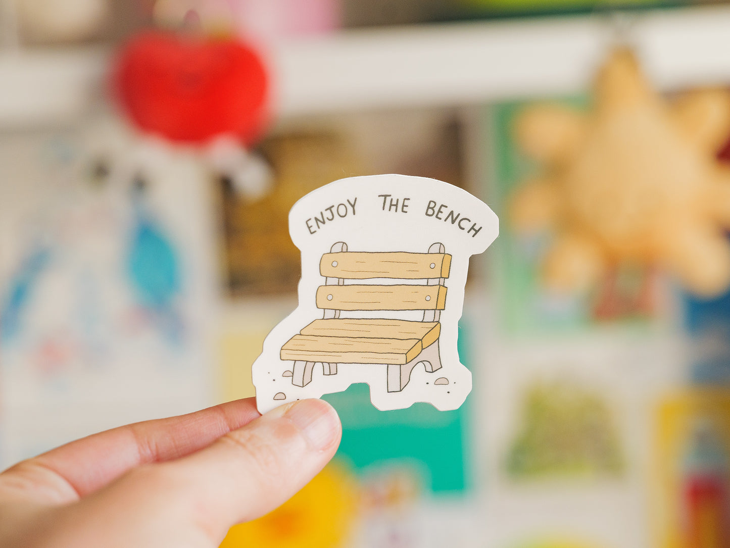 "Enjoy The Bench" Sticker