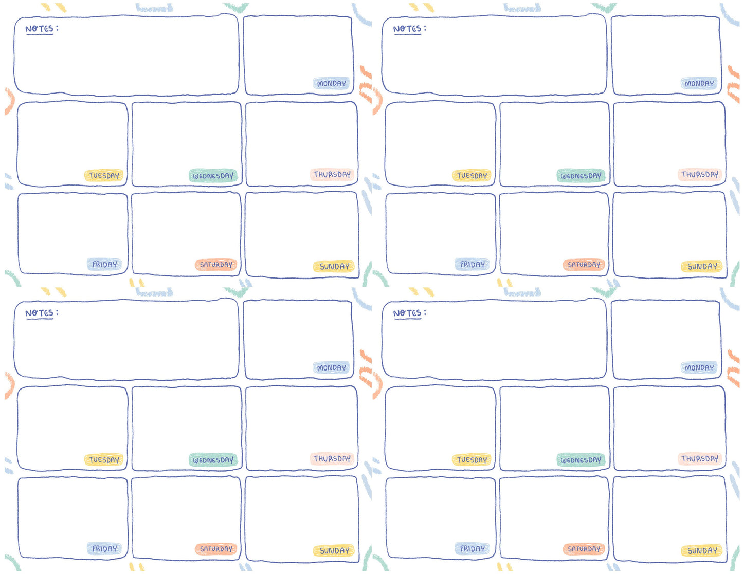 Weekly Planner Printable Set