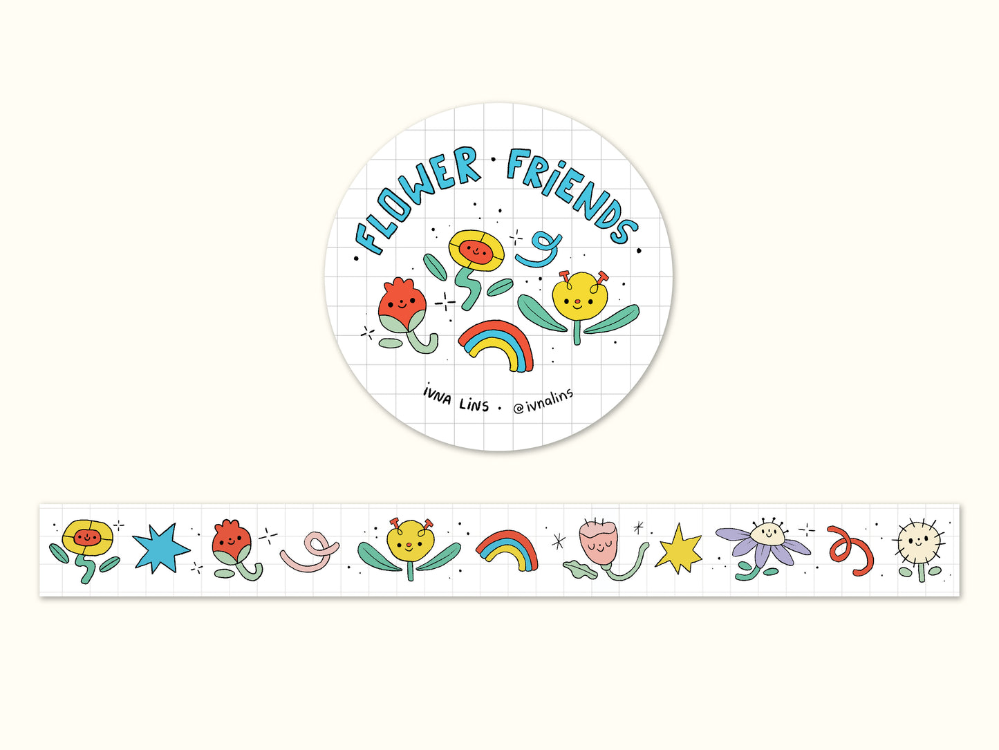 "Flower Friends" Washi Tape