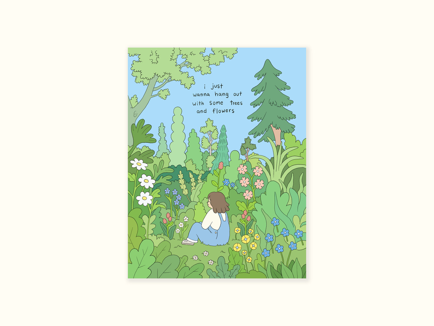 "Trees & Flowers" Postcard