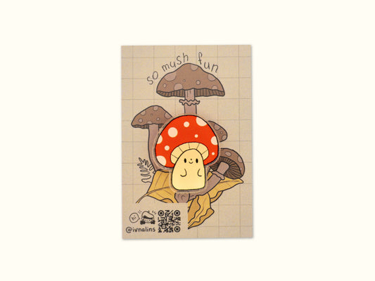 "Mushroom" Acrylic Pin