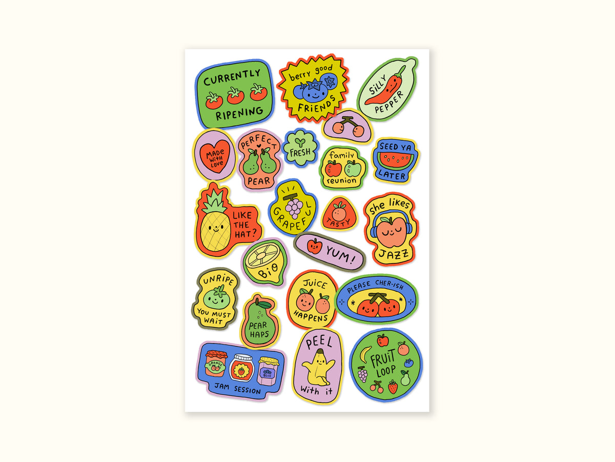 "Fruit Stickers" Postcard