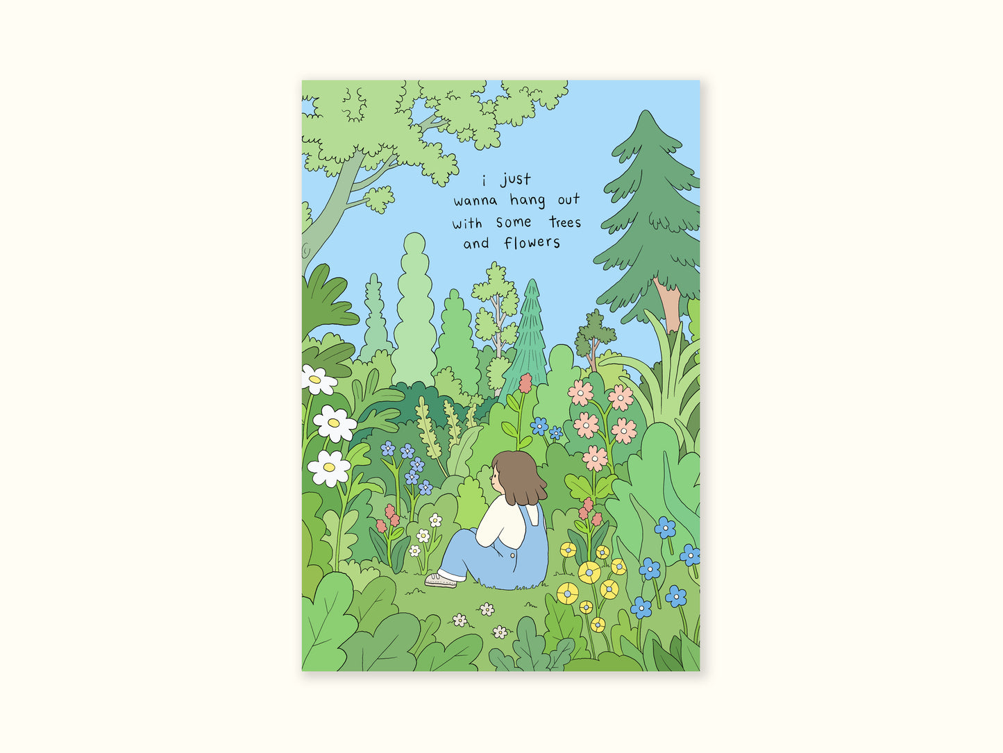 "Trees & Flowers" Postcard