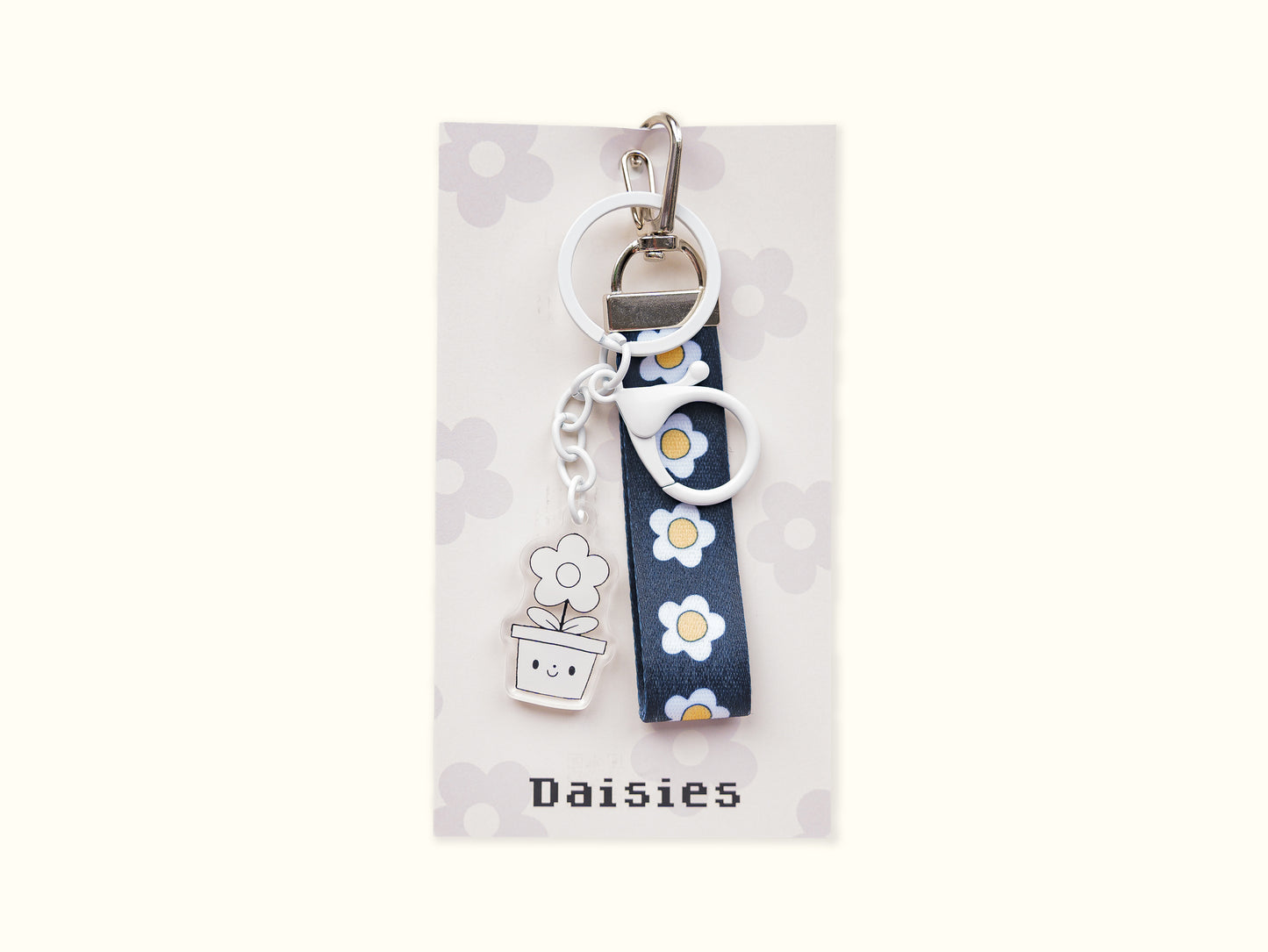 "Daisies" Lanyard Keychain