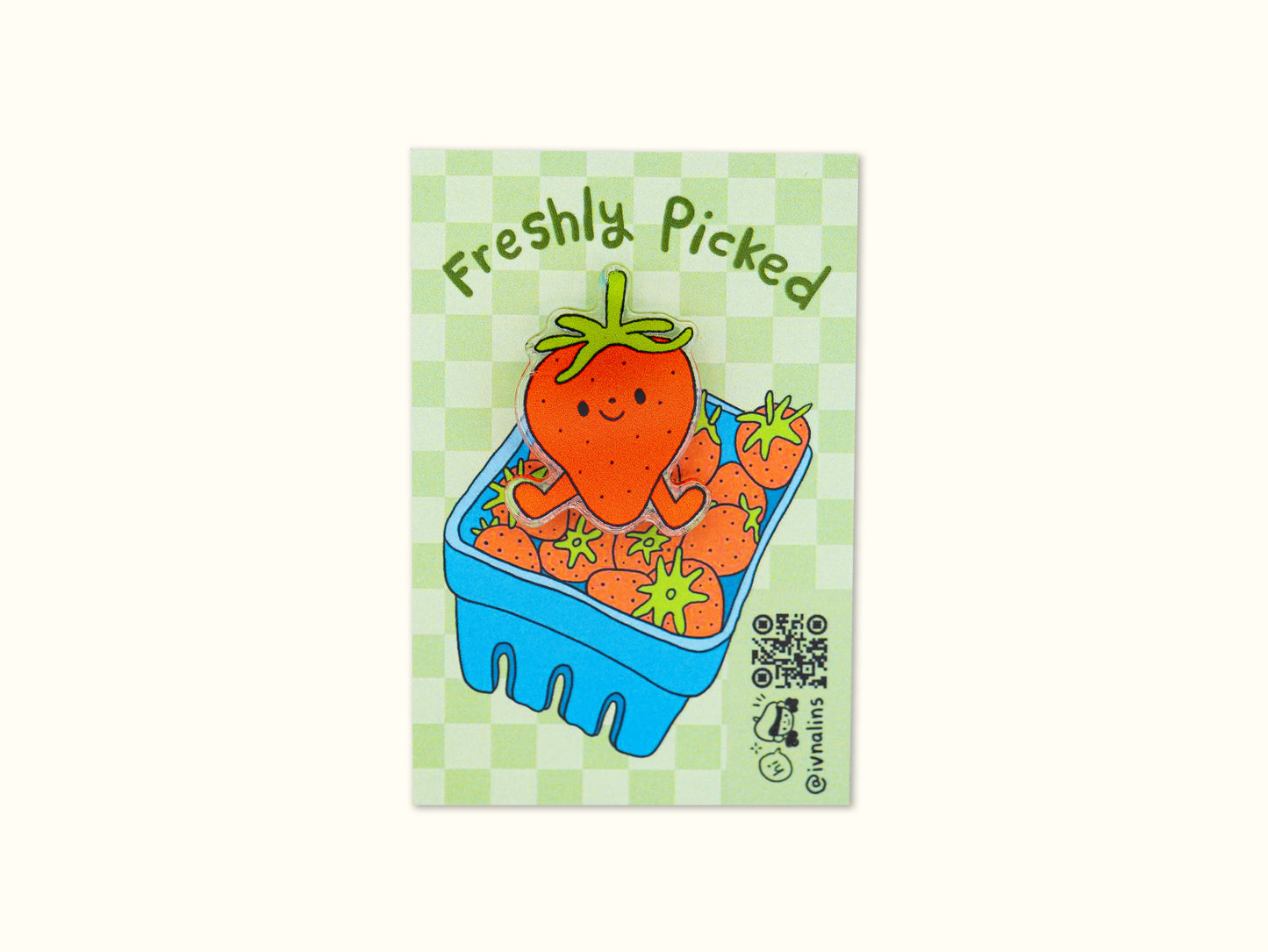 "Strawberry" Acrylic Pin