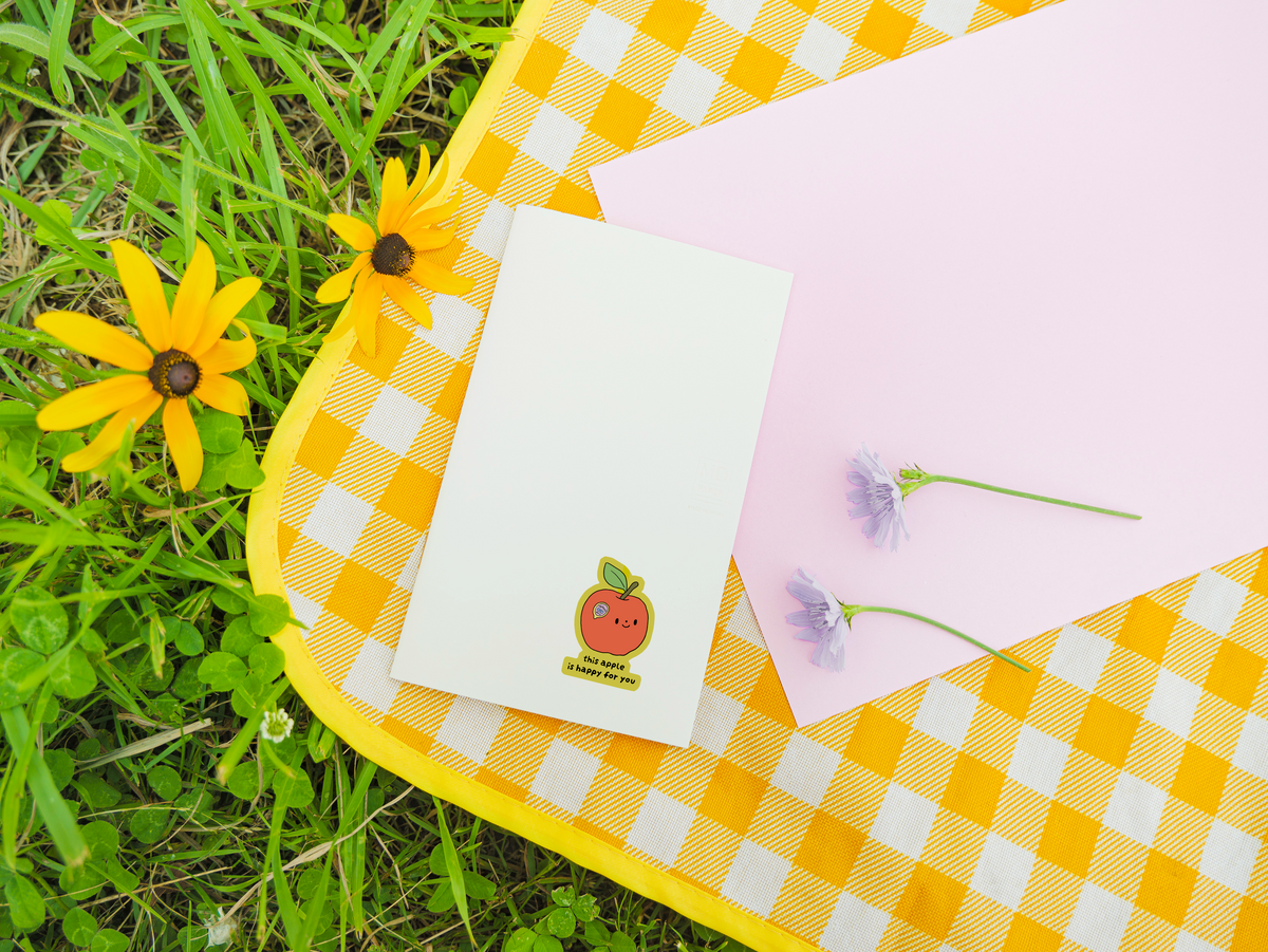 "This Apple Is Happy For You" Sticker
