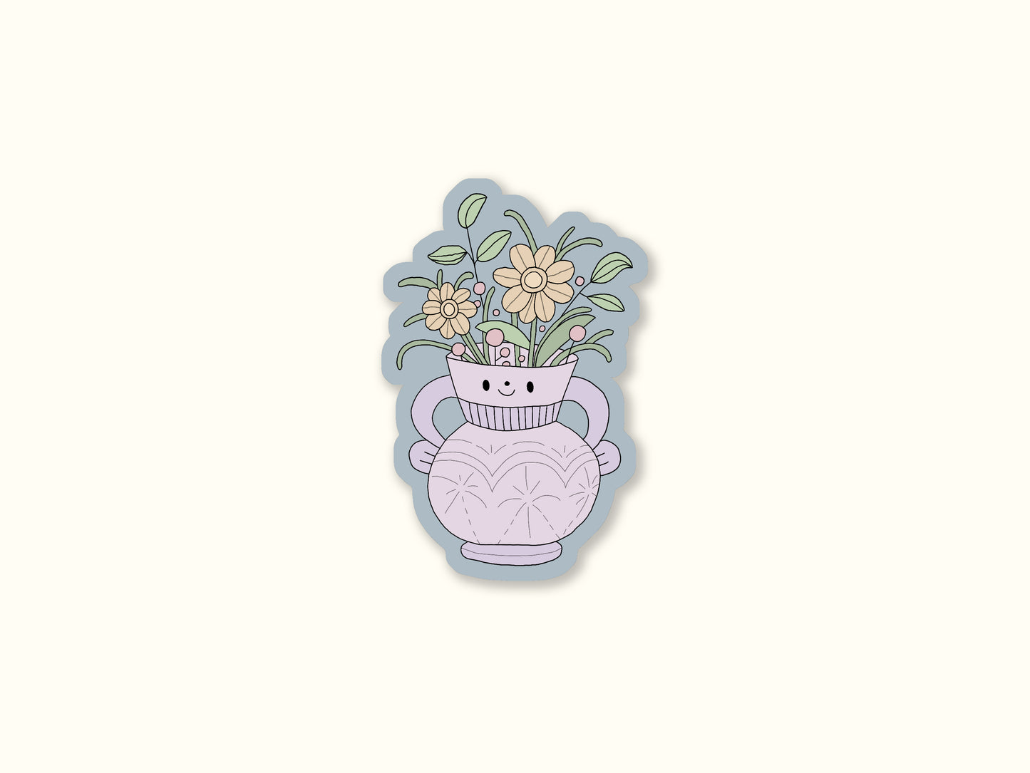 "Vintage Flower Vase" Sticker
