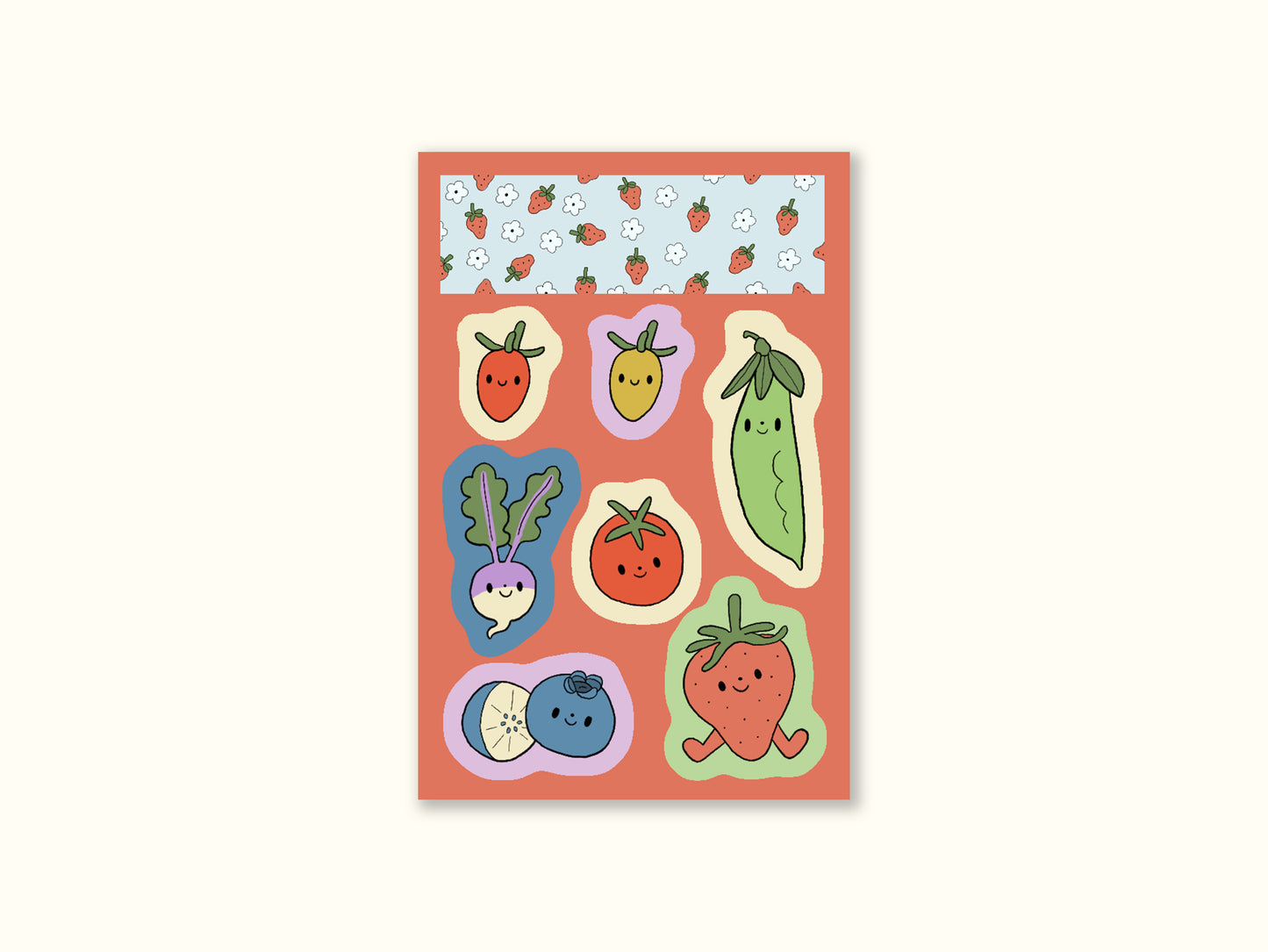 "Veggies" Mini Sticker Sheet